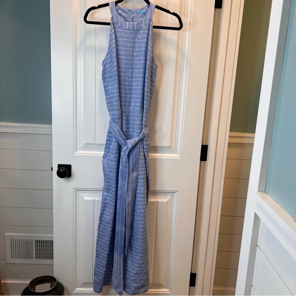 J. McLaughlin ‘Meline’ 100% Linen Striped Jumpsuit. Size 8.‎ NWOT. - Picture 8 of 12